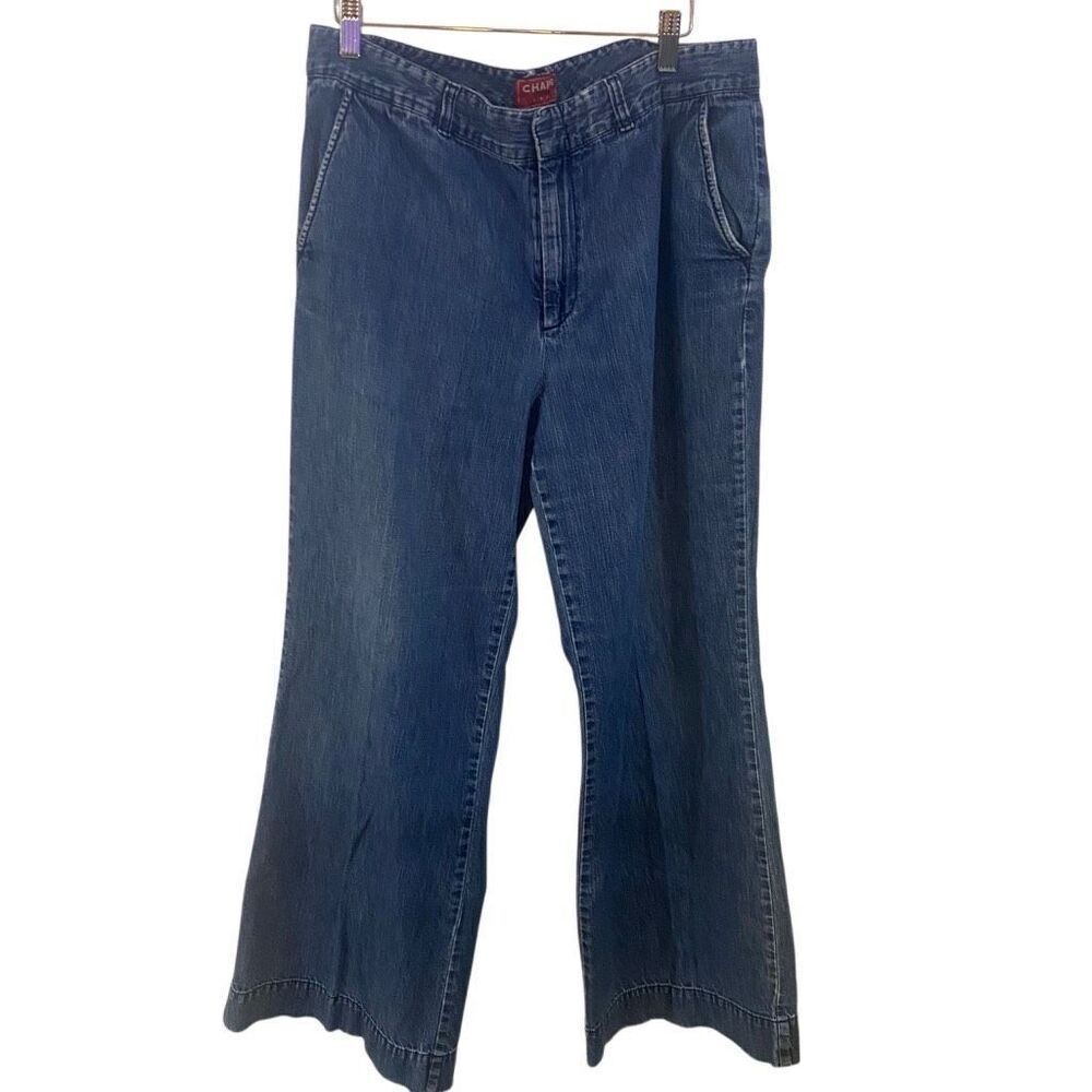 Vintage Y2K Chaps denim wide leg size 12 100% cotton